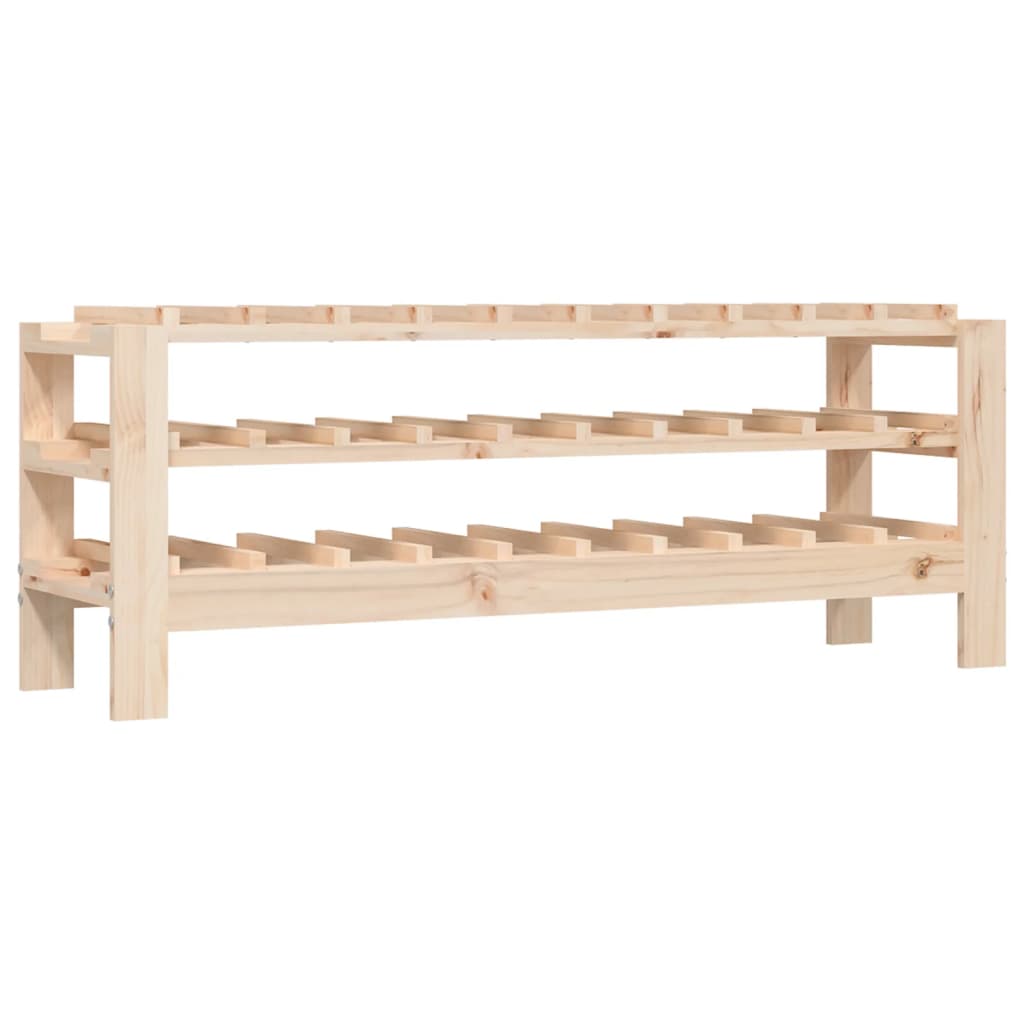Weinregal 109,5x30x107,5 cm Massivholz Kiefer