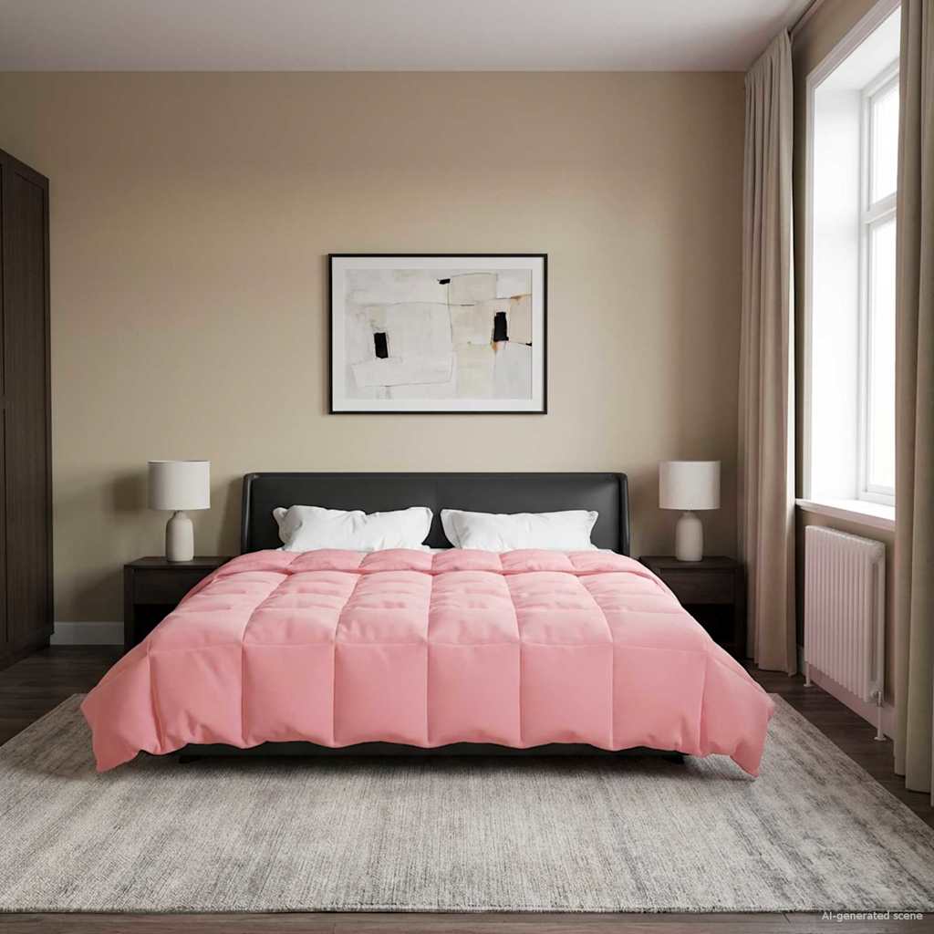 Winterbettdecke Gepolstert Anthrazit 240 x 260 cm Mikrofaser