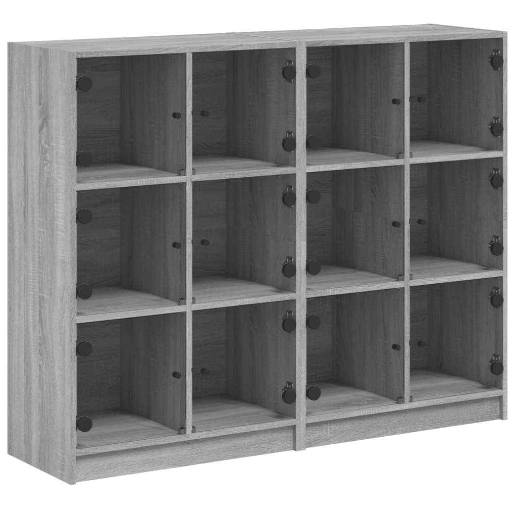 Bücherregal mit Türen Weiß 136x37x109 cm Holzwerkstoff