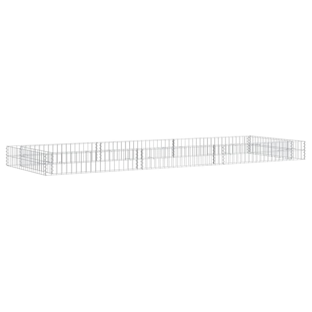 Gabionen-Hochbeet Verzinkter Stahl 100x100x20 cm