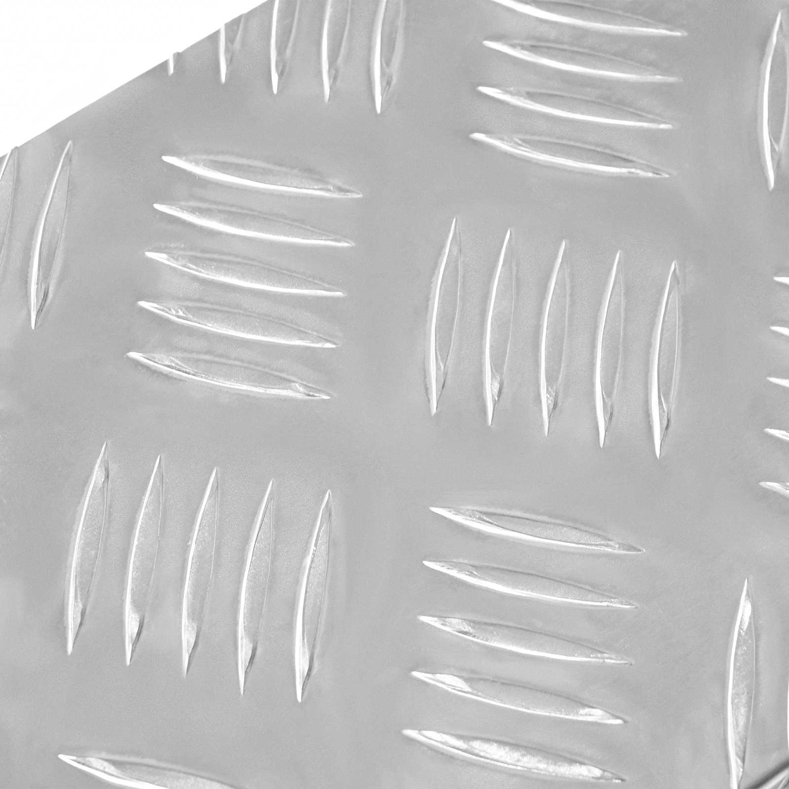 Treppe Tritt Halbmond 5 pcs Silber 60 x 18 x 2,5 cm Aluminium