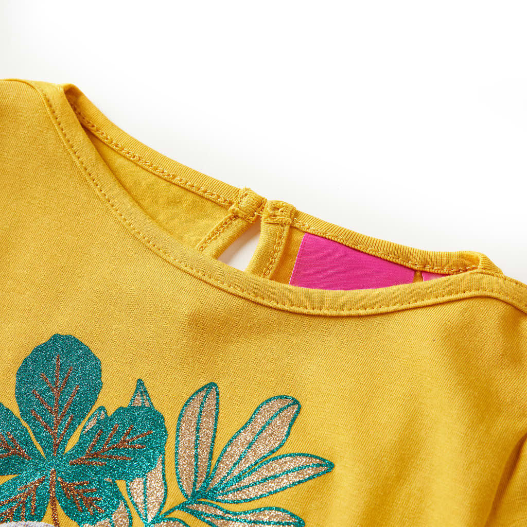 Kinder-Langarmshirt Ocker 140