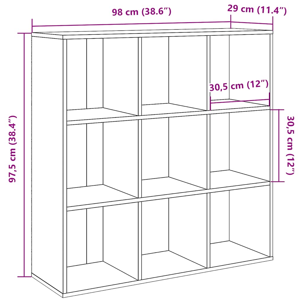 Bücherregal Weiß 98x29x97,5 cm Holzwerkstoff
