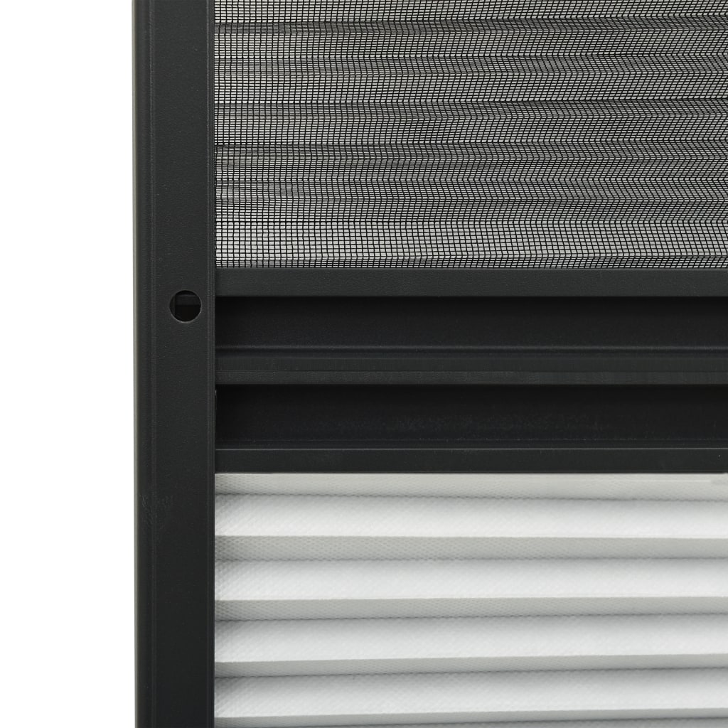 Plisse Insektenschutzfenster mit Jalousie Aluminium 160×80 cm
