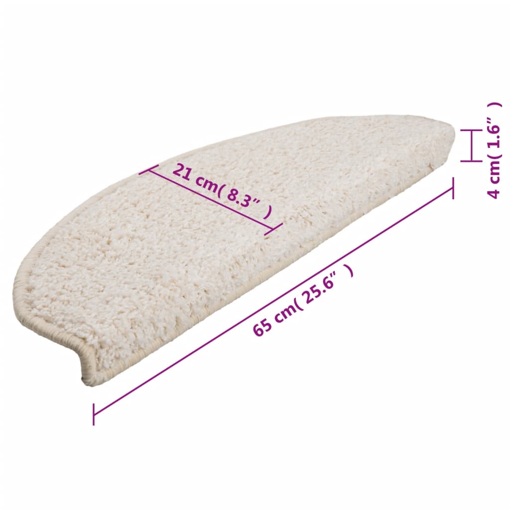 Stufenmatten 15 Stk. 56x17x3 cm Grau Halbrund