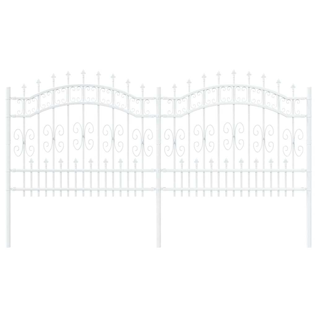 Gartenzaun KAMPEN mit Speerspitze Schwarz 240 x 75 cm Stahl