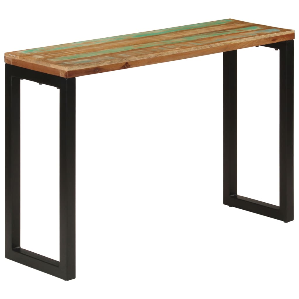 Konsolentisch 120x35x76 cm Stahl und Massivholz Mango