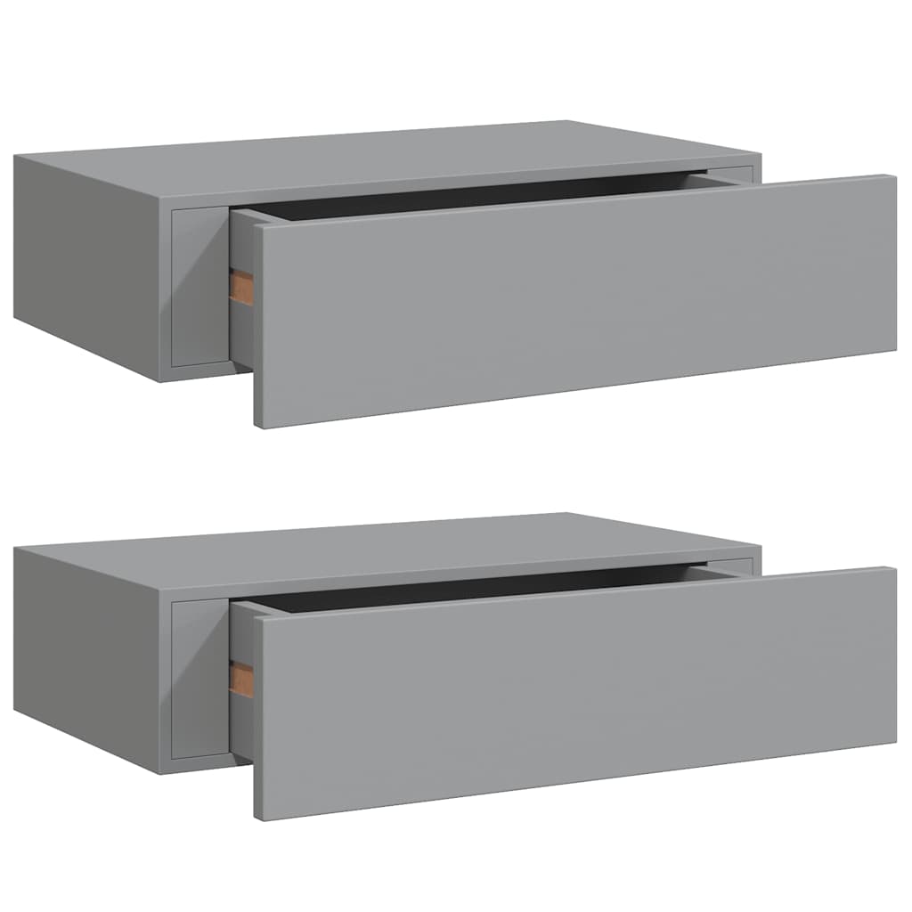 Wandregal mit Schublade Weiß 40x23,5x10 cm MDF