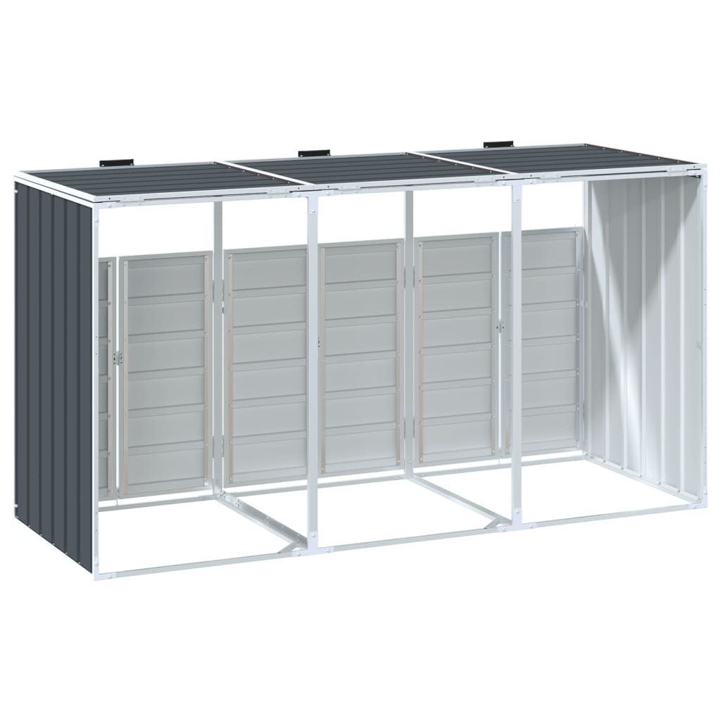 Mülltonnenbox für 1 Tonne Grün 72x81x115 cm Stahl