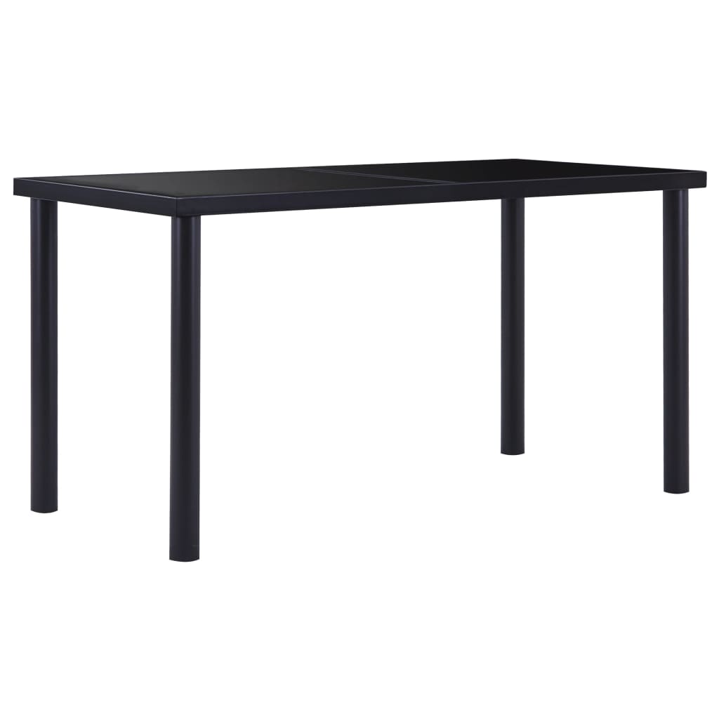 Esstisch Schwarz 120 x 60 x 75 cm Hartglas