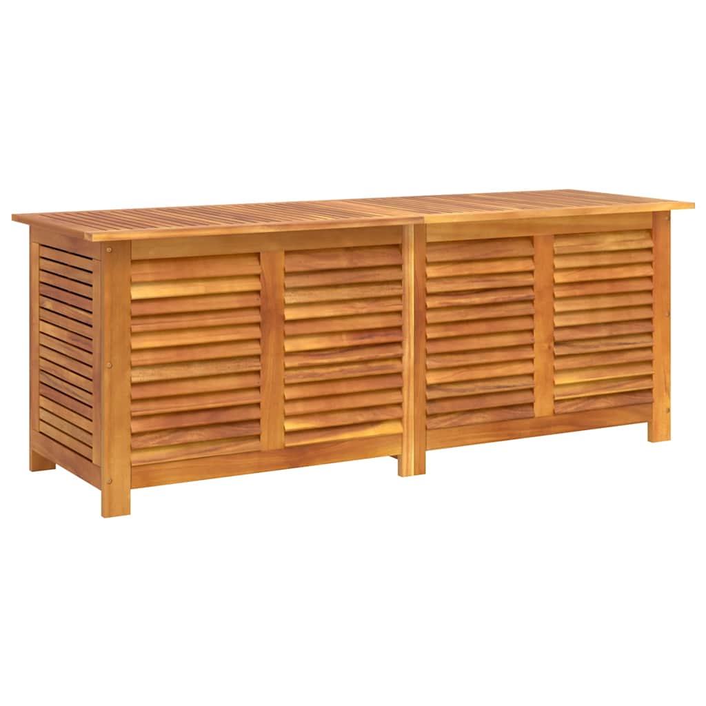 Gartenbox mit Lüftungsschlitzen 60x50x56 cm Massivholz Akazie
