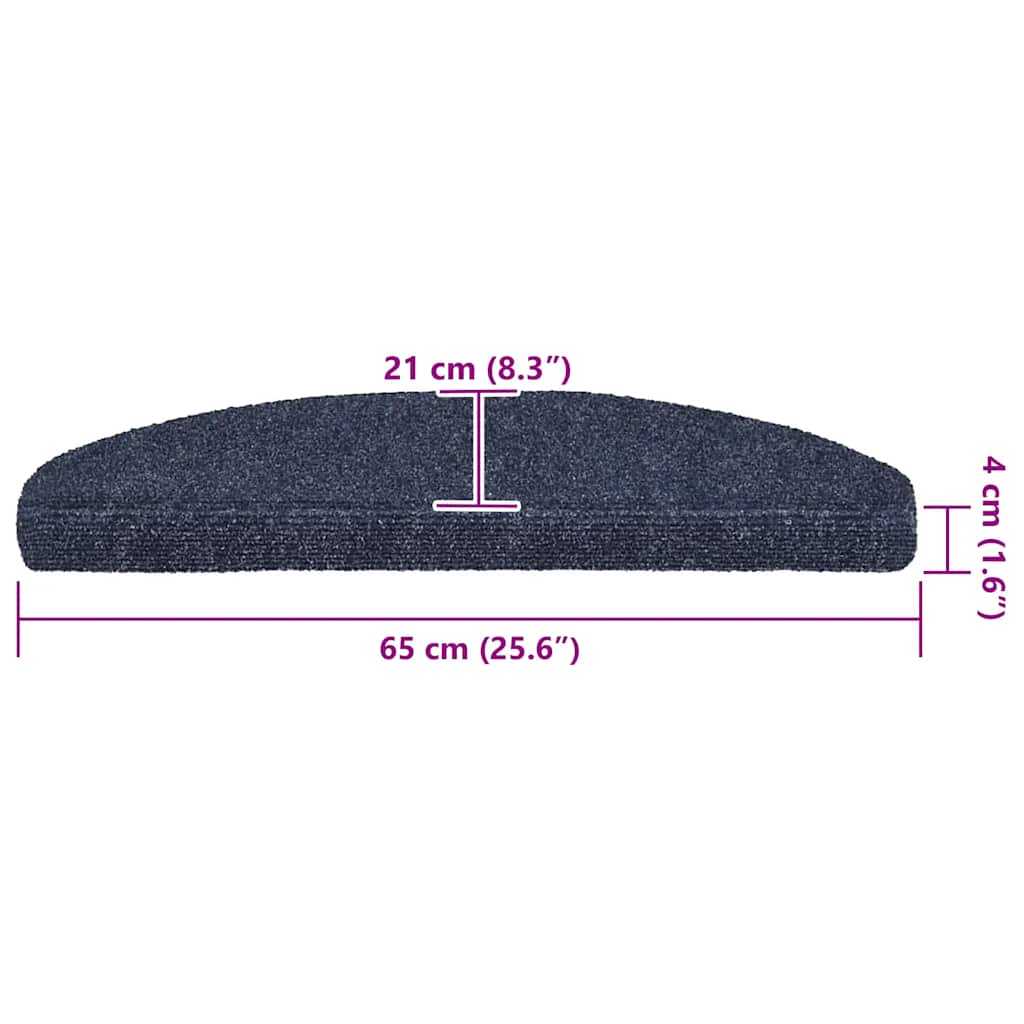 Stufenmatten Selbstklebend 15 Stk. 56x17x3 cm Hellbraun Halbrund