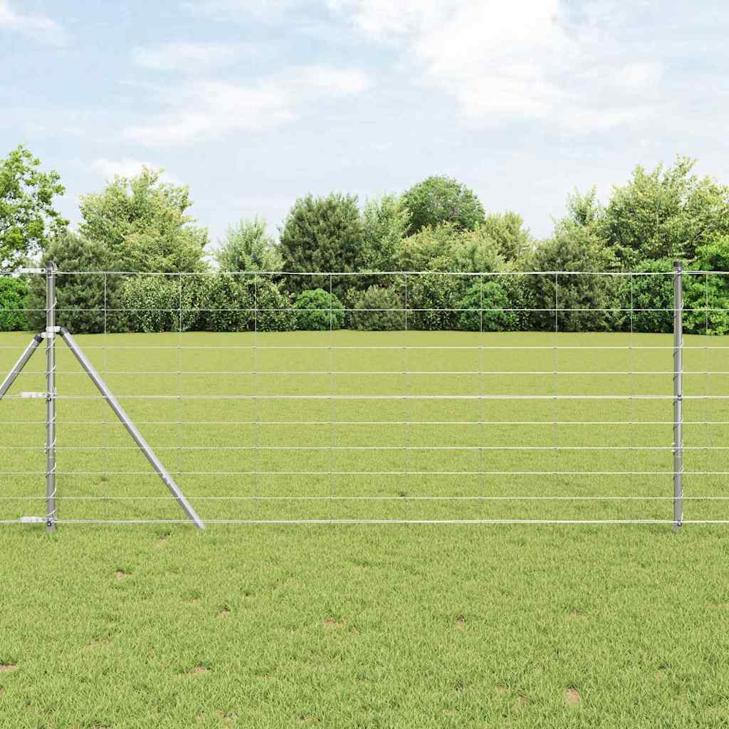 Ground Fix Geschweißter Drahtzaun 25 x 0,8 m Silber Netz