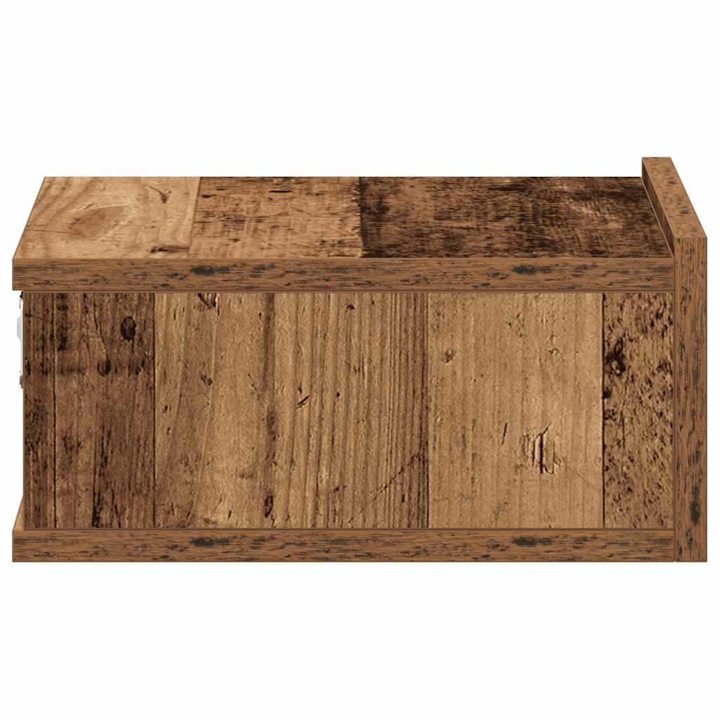 Hängender Nachttisch Weiß 40x30x15 cm Holzwerkstoff