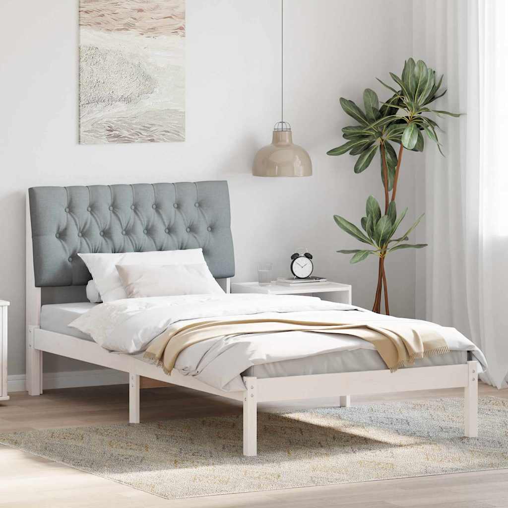 Bettgestell mit gepolstertem Kopfteil Braun 200 x 200 cm