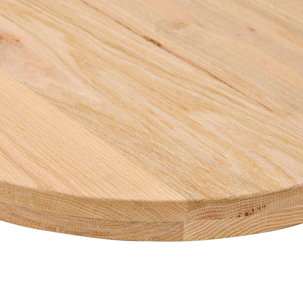 Tischplatte 80x40x2 cm Massivholz Eiche Oval