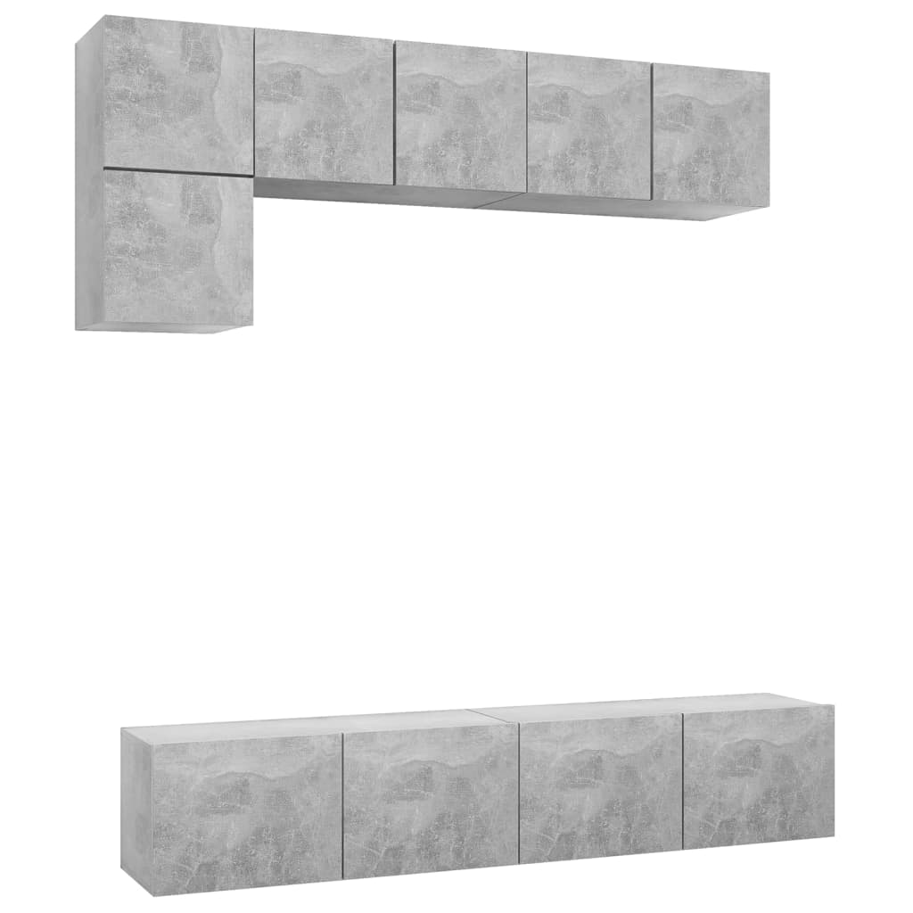 5-tlg. TV-Schrank-Set Weiß Holzwerkstoff