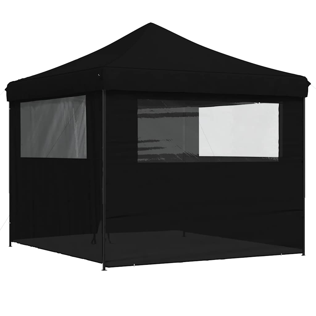 Partyzelt Faltbar Pop-Up Schwarz 292x292x315 cm