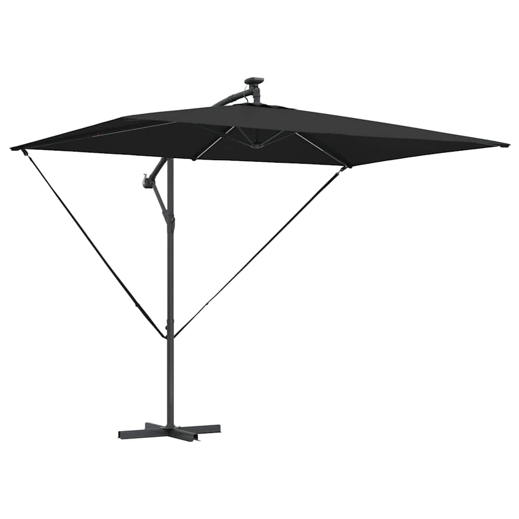 Sonnenschirm Sand 294 x 200 x 270 cm Polyester und Aluminium