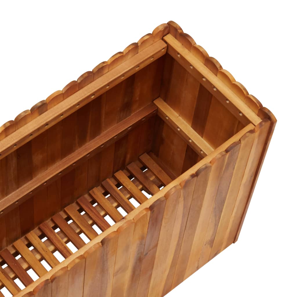 Garten-Hochbeet 50 x 30 x 25 cm Massivholz Akazie