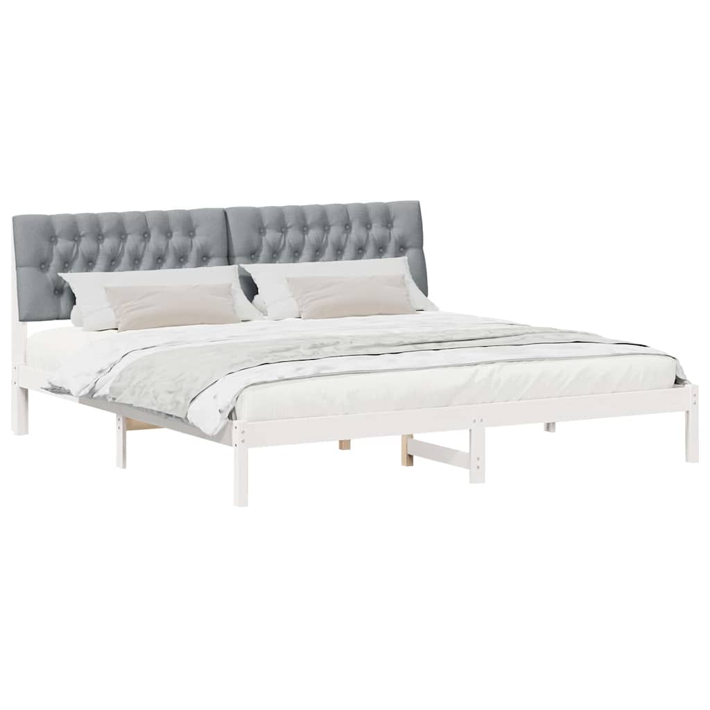 Bettgestell mit gepolstertem Kopfteil Braun 200 x 200 cm