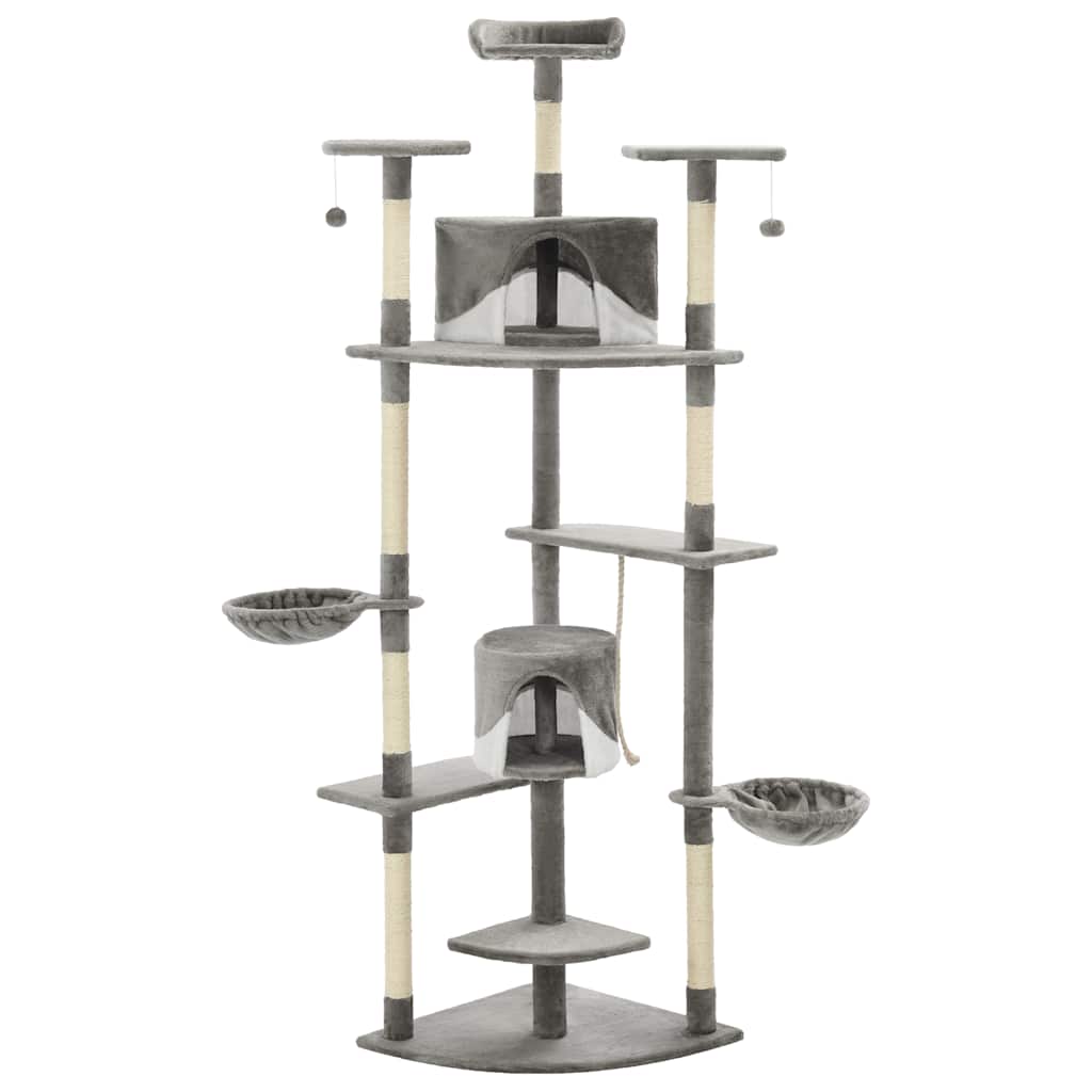 Katzen-Kratzbaum Sisal 203 cm Beige und Weiß