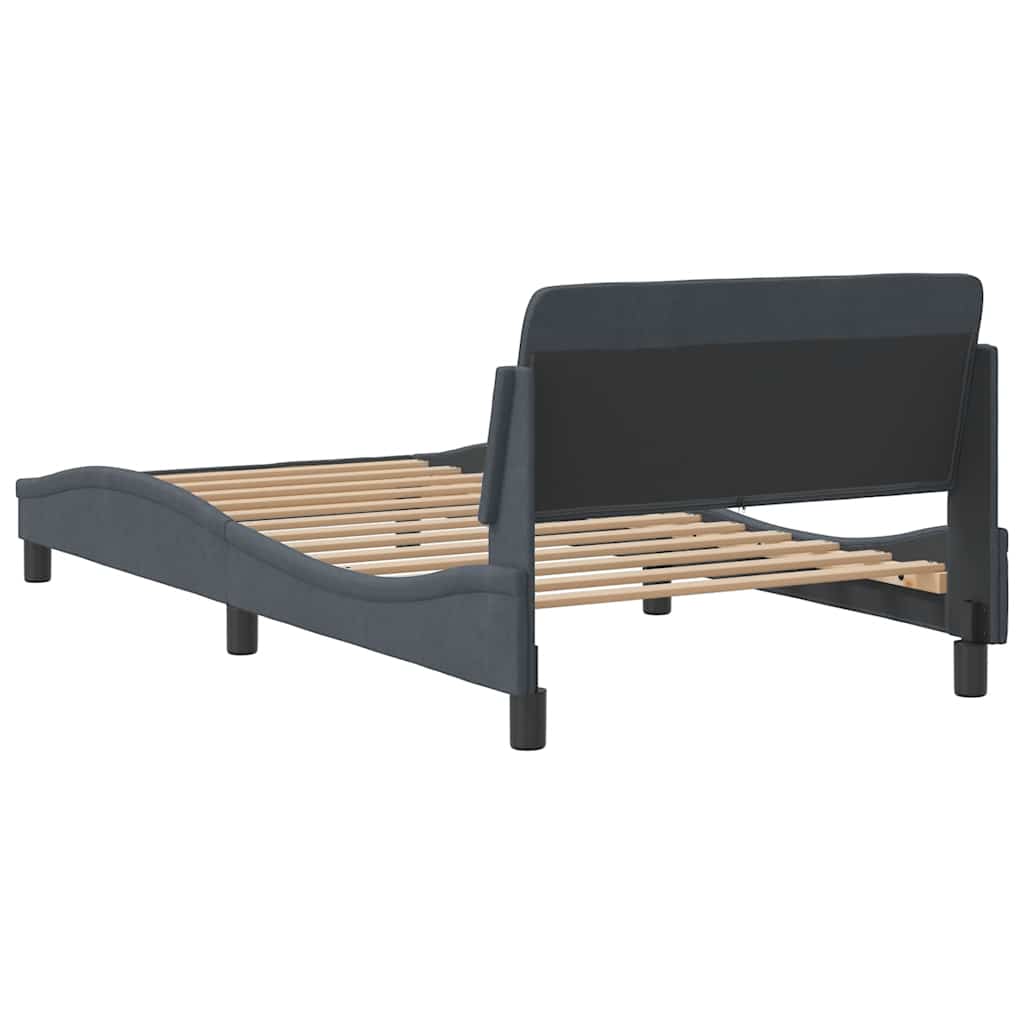 Bettgestell "Dover" Hellgrau 100x190 cm Samt