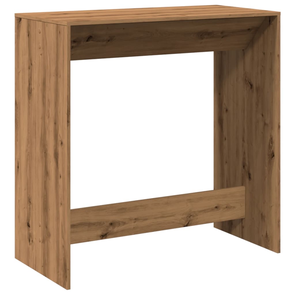 Bartisch Schwarz Eichen-Optik 102 x 50 x 103,5 cm Holzwerkstoff