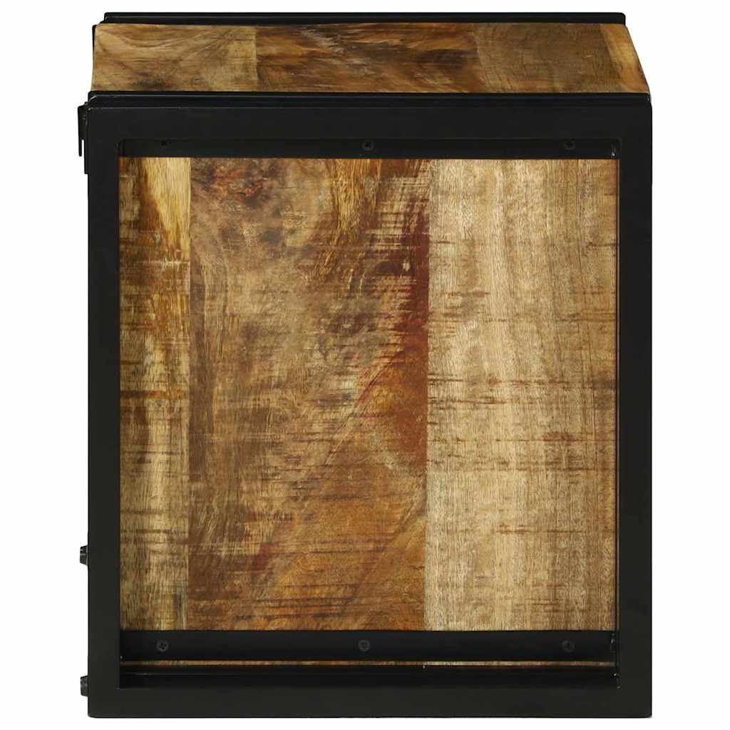 Weinregal Braun und Schwarz 35 x 35 x 39 cm Massivholz Mango