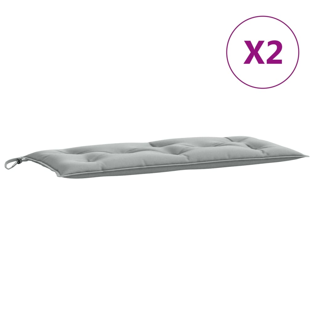 Gartenbank-Auflagen 2 Stk. Melange Anthrazit 100x50x7 cm Stoff