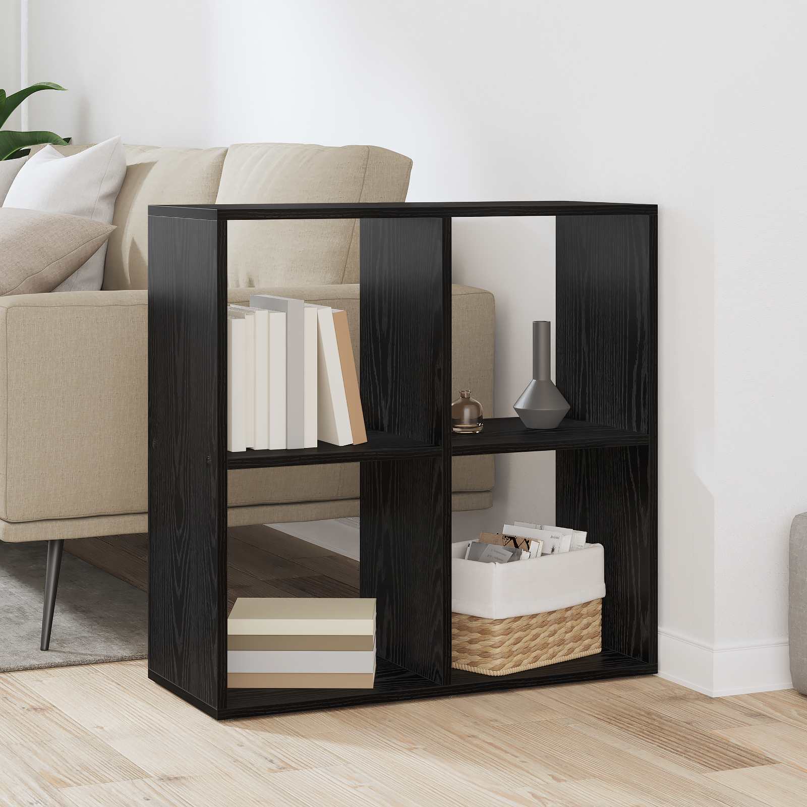 Bücherregal Weiß 137,5x29x137,5 cm Holzwerkstoff
