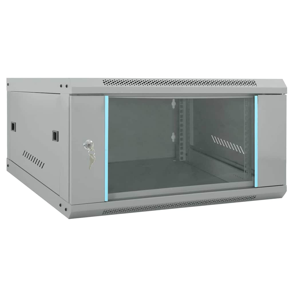 Netzwerkschrank mit Speicher Grau 60 x 45 x 28 cm Stahl