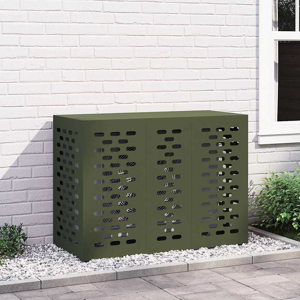 Klimaanlagenabdeckung Schwarz 90 x 40 x 60 cm Stahl