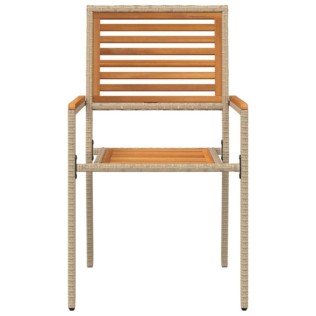 Garten Stapelstühle 4 pcs Braun und Schwarz 54 x 56 x 90 cm