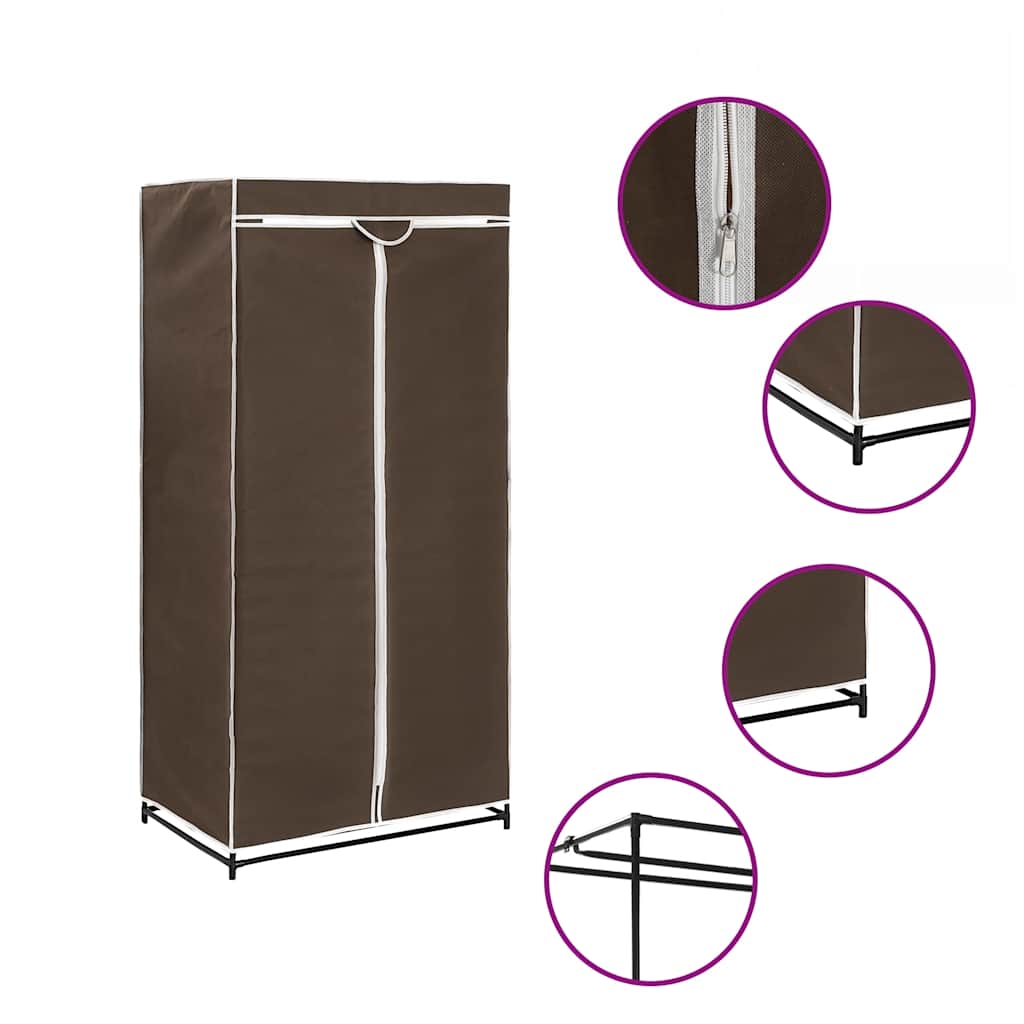 Kleiderschrank Schwarz 75×50×160 cm