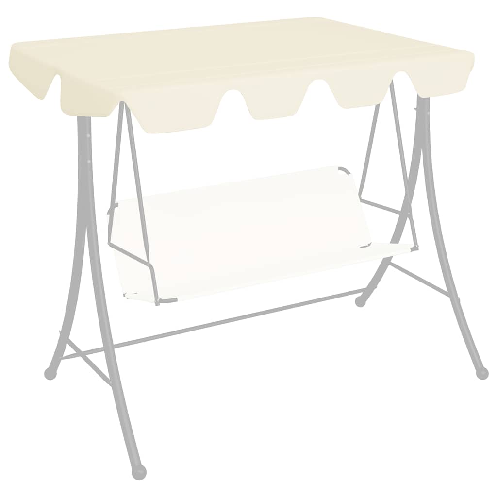 Ersatzdach für Hollywoodschaukel Beige 188/168x145/110 cm