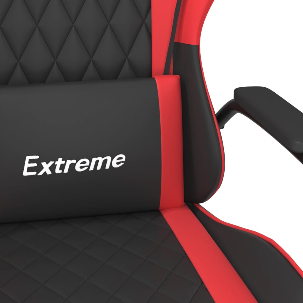 Gaming-Stuhl mit Massagefunktion Schwarz und Blau Kunstleder