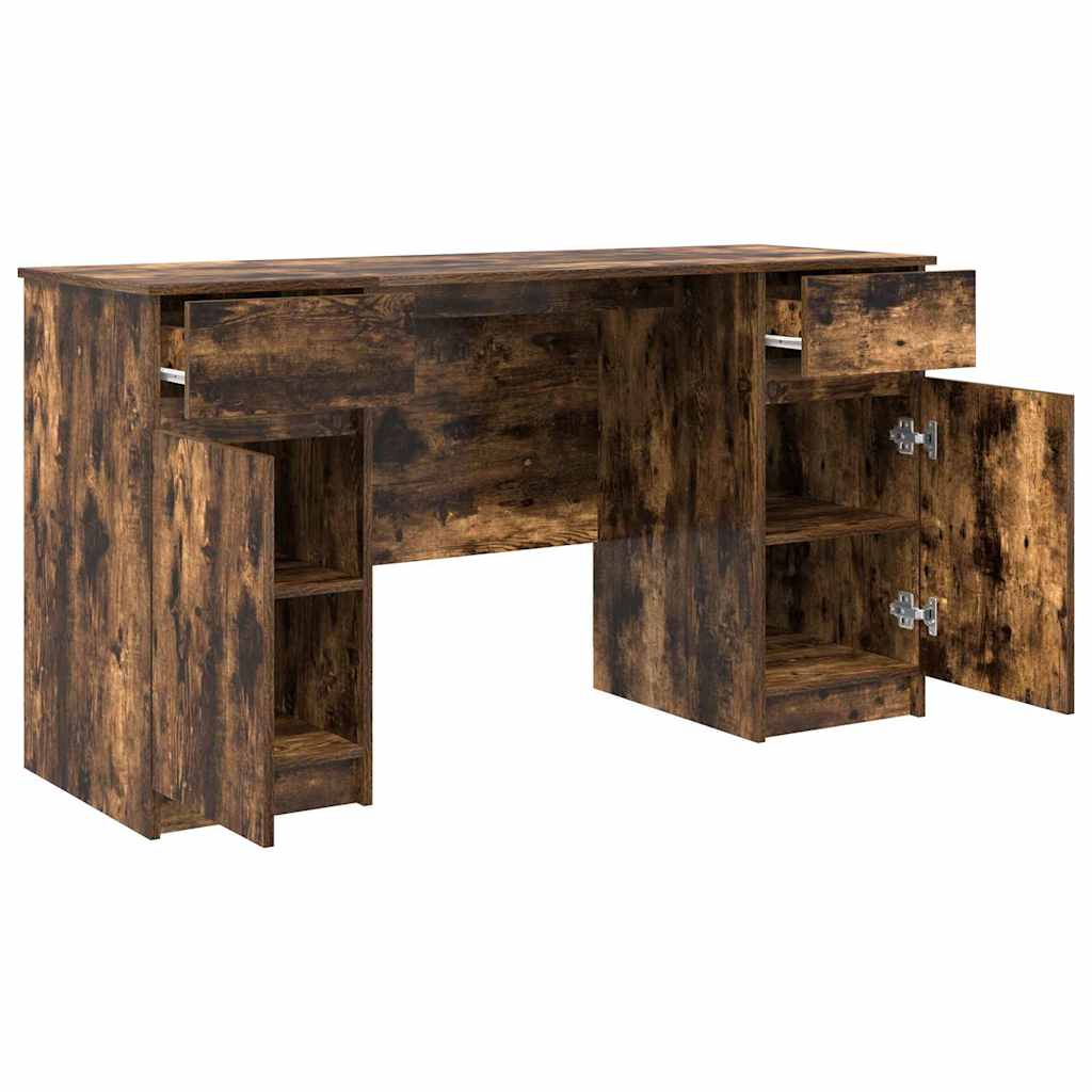Schreibtisch mit Schubladen Weiß 140 x 49 x 76 cm Holzwerkstoff