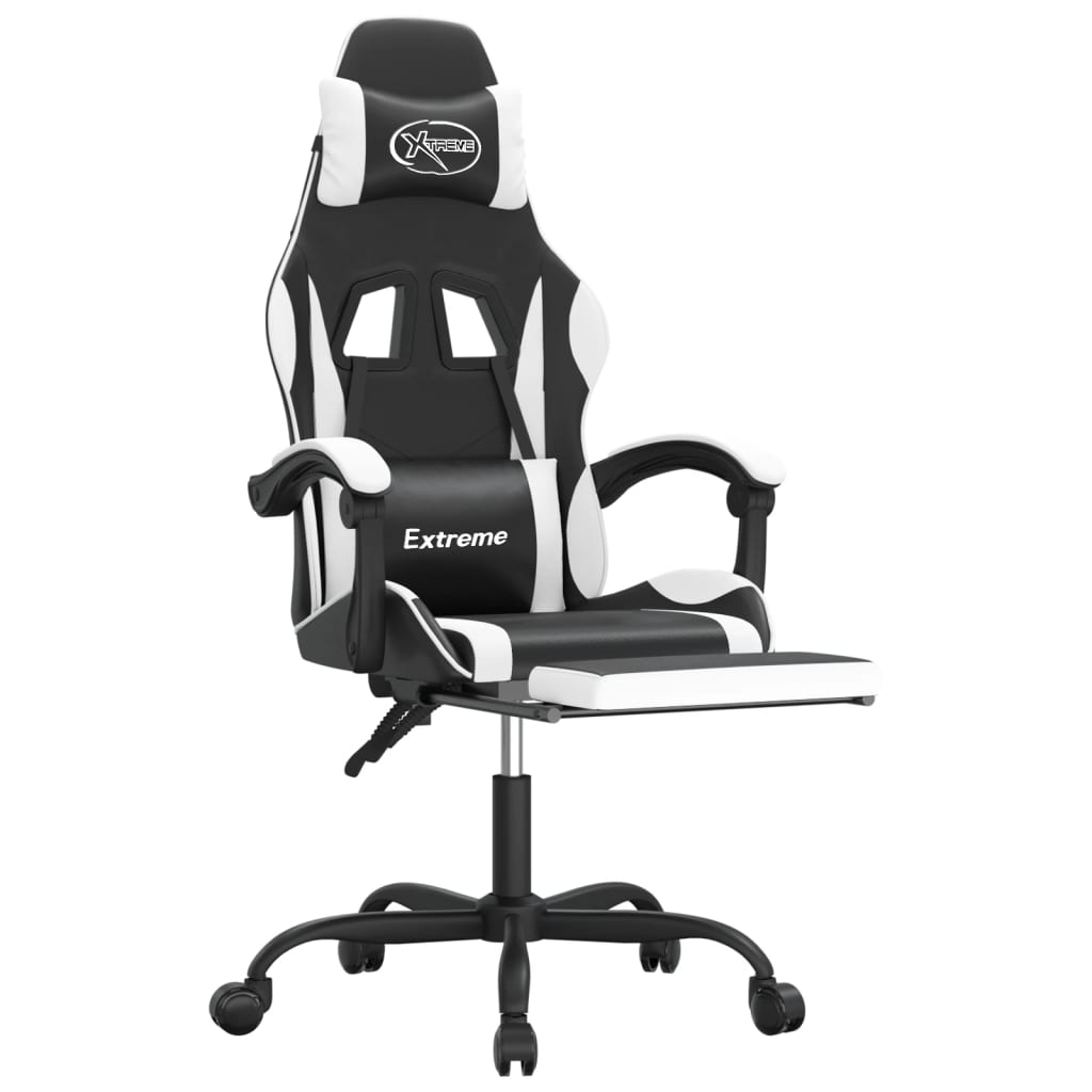 Gaming-Stuhl Drehbar Schwarz und Grün Kunstleder