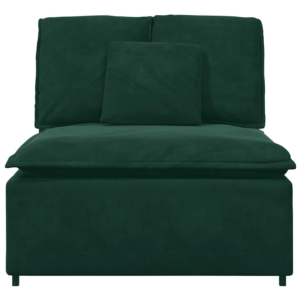 Modulares Sofa Endmodul mit Armlehne Kissen Blau 100 cm