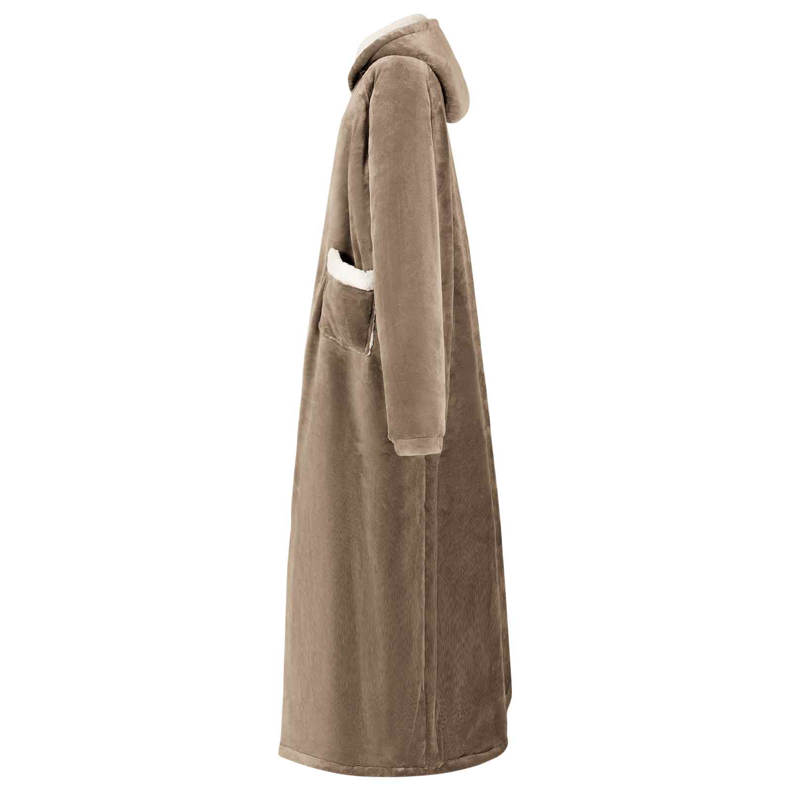 Decken-Hoodie Beige M Fleece und Flanell