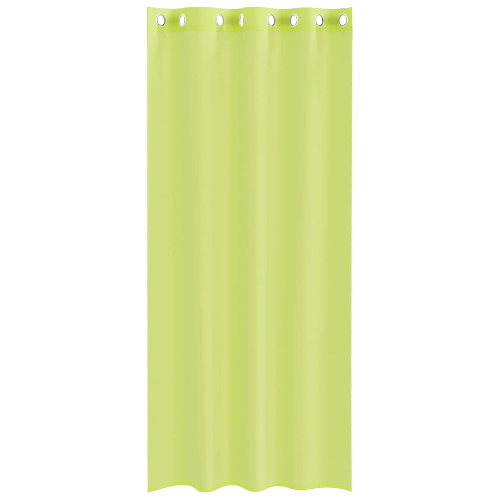 Voile Vorhänge mit Ösen 2 Stk. Apfelgrün 140x140 cm