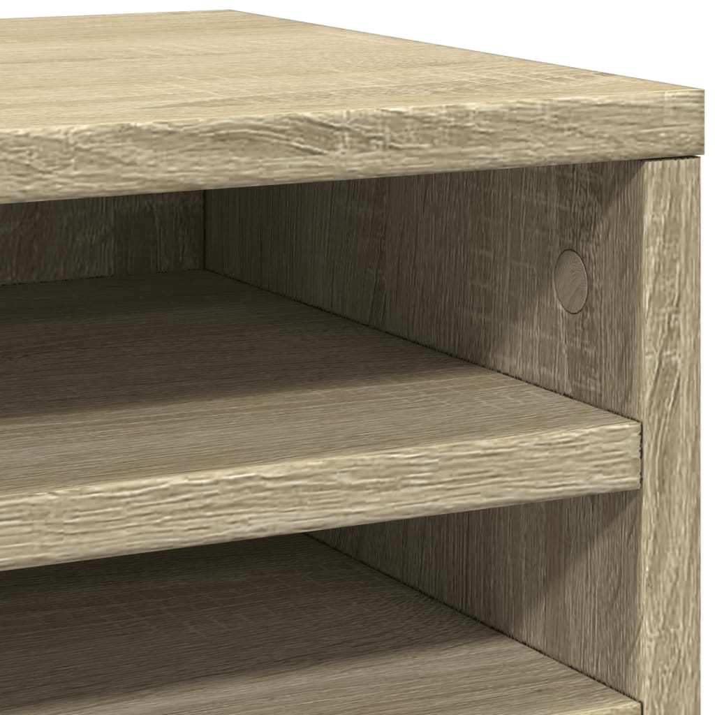Schreibtisch-Organizer Weiß 36x26x29,5 cm Holzwerkstoff