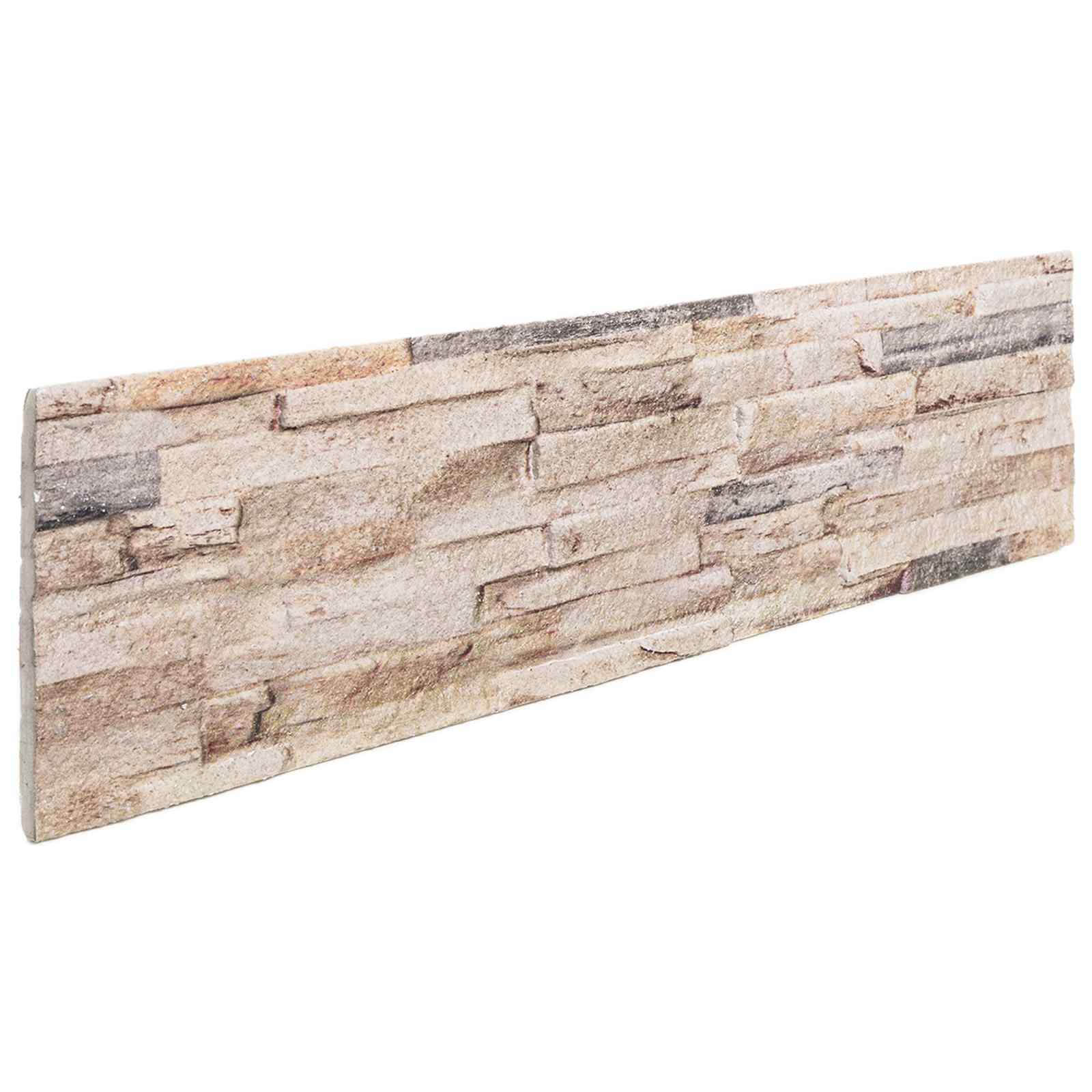 Wandpaneele 10 pcs Hellgrau 100 x 25 cm EPS-Schaum