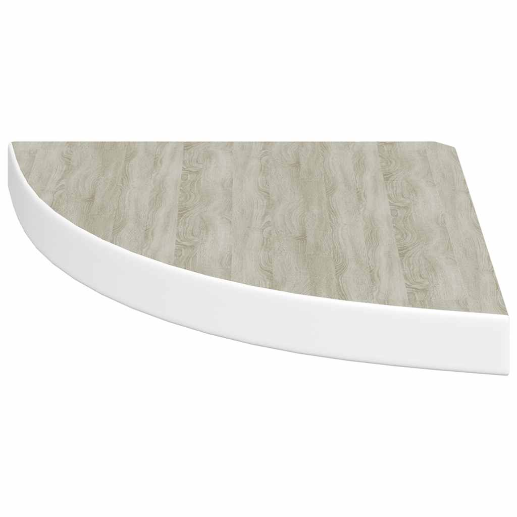 Schwebende Eckregale 2 Stk. Hochglanz-Weiß 25x25x3,8 cm MDF