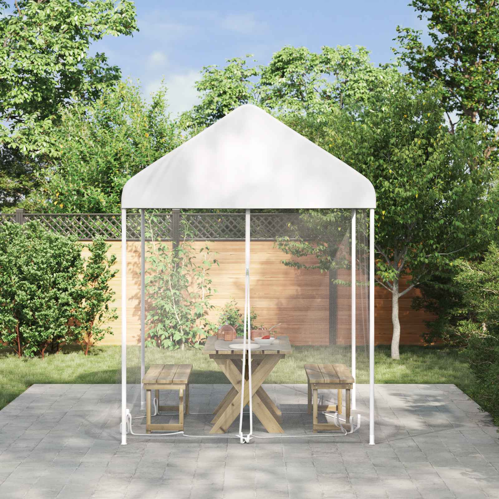 Moskito-Netz für Pavillon Rechtwinklig 220 Mesh Schwarz