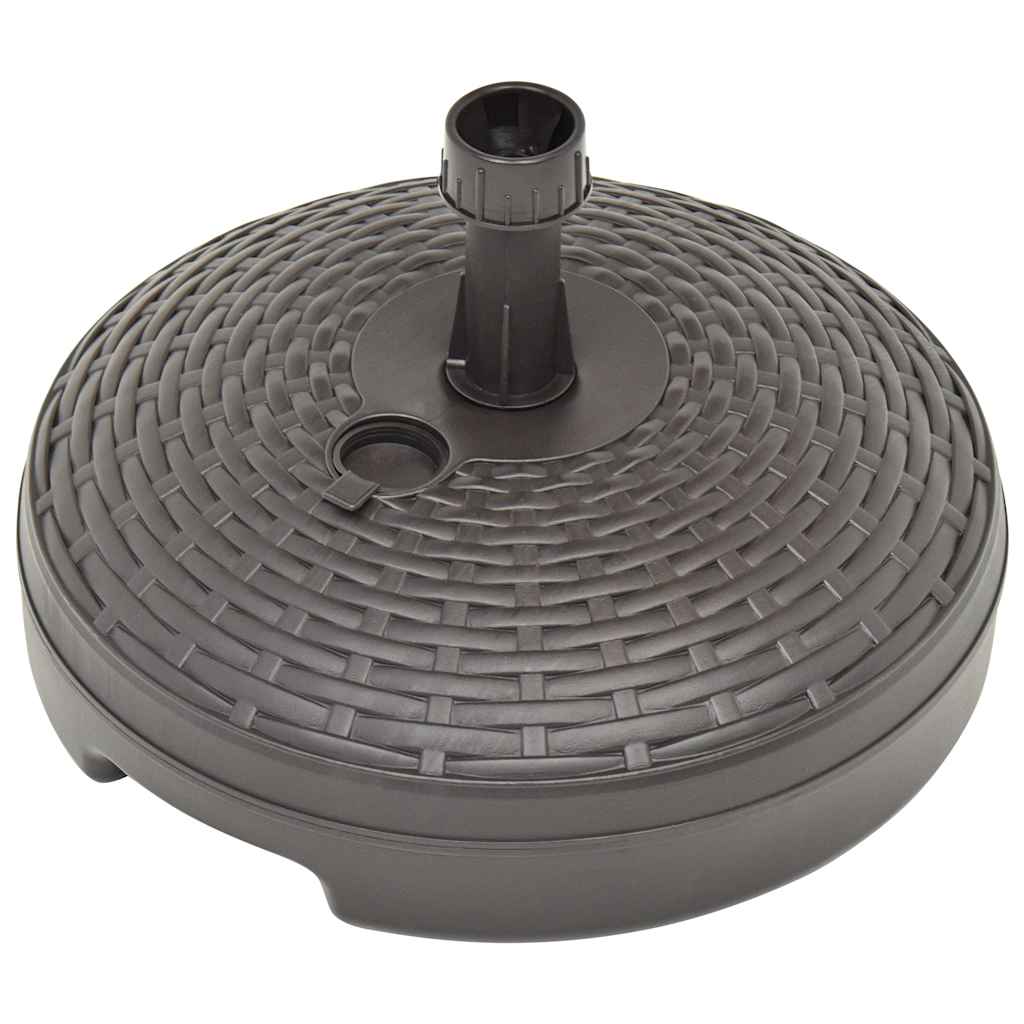 Sonnenschirmständer Sand/Wasser 20 L Weiß Kunststoff Rattan