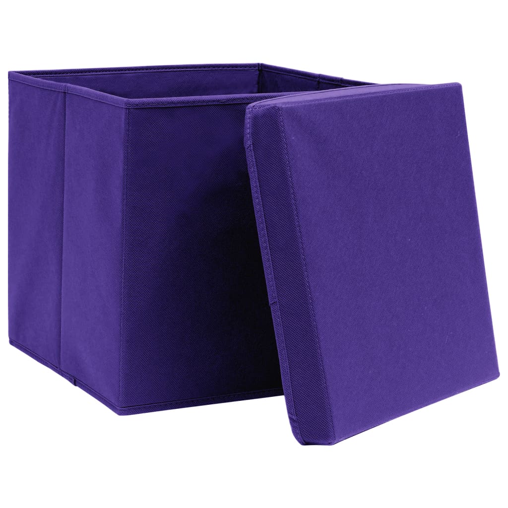 Aufbewahrungsboxen 4 Stk. Blau 32x32x32 cm Stoff