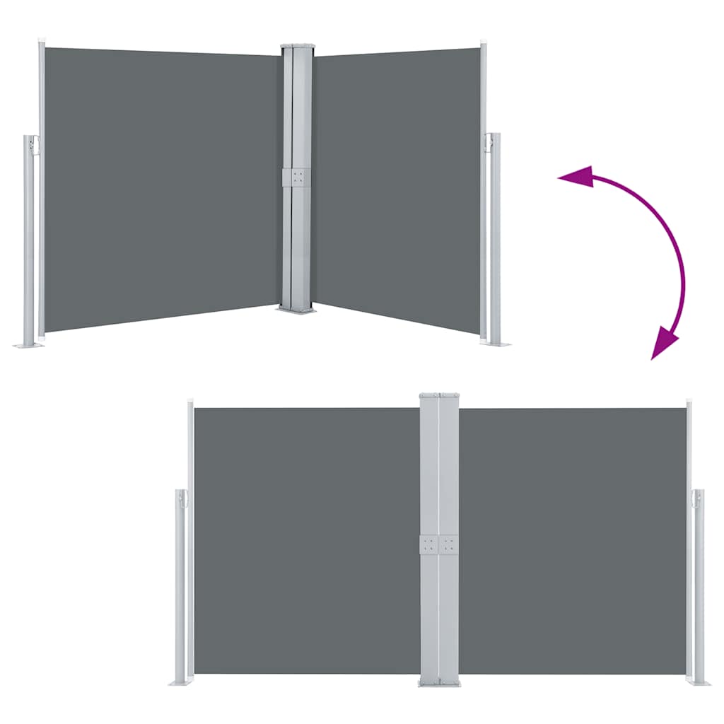 Ausziehbare Seitenmarkise 160×600 cm Braun