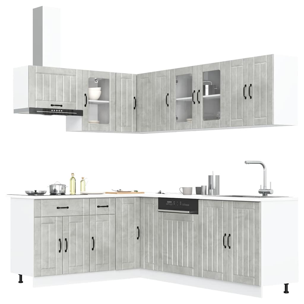 11-tlg. Küchenschrank-Set Lucca Weiß Holzwerkstoff